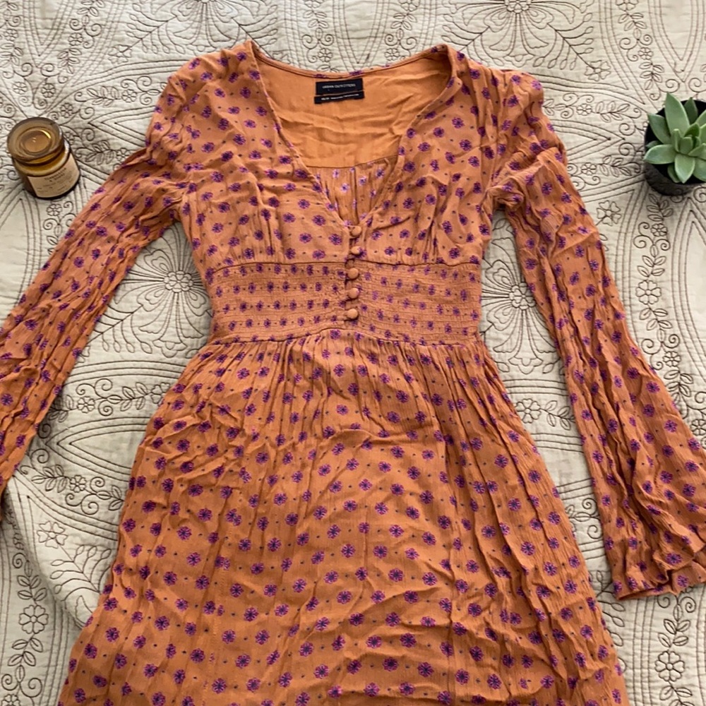 Urban Outfitters Floral Print Smocked Dress
